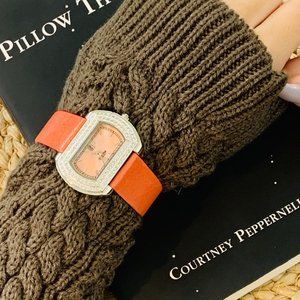 VICTORIA WIECK WATCH - ORANGE BAND MOTHER OF PEARL